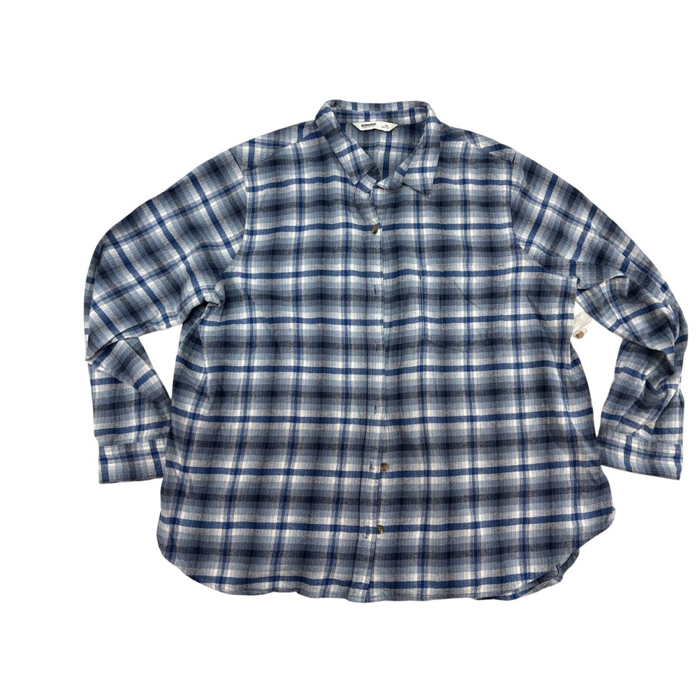 Sonoma plaid‎ shirt Men's size 2XL blue